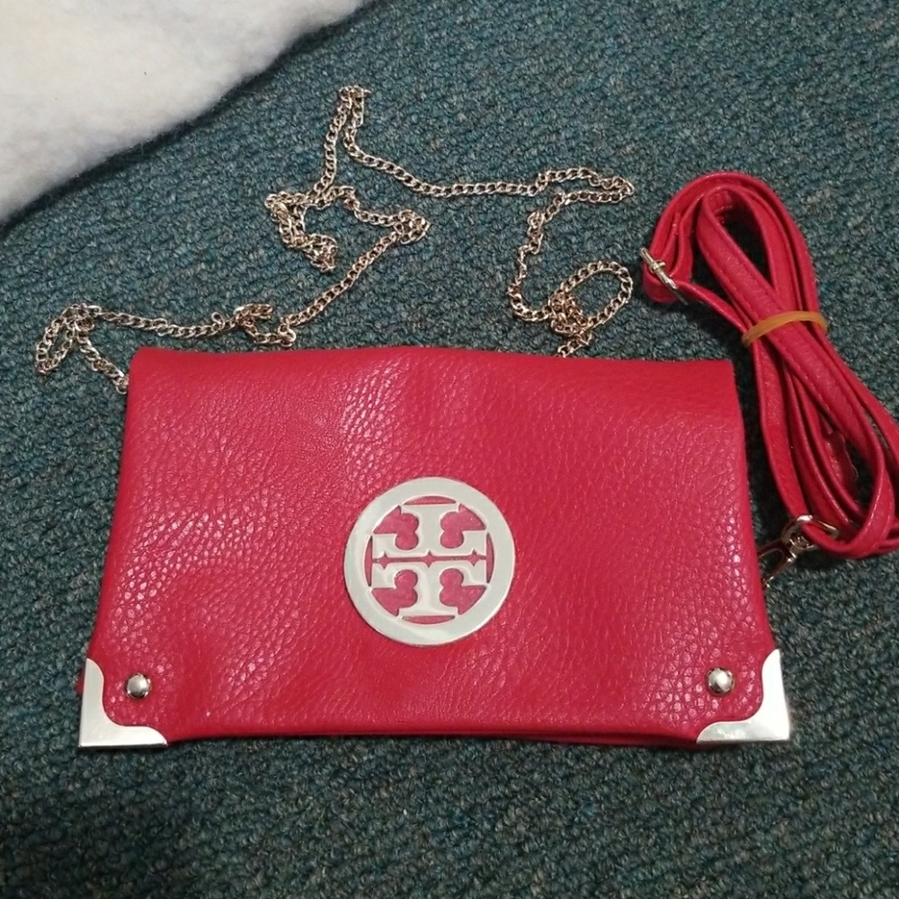 Red Crossbody Bag with two straps